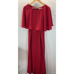 NEW Ashley Lemieux Cape Sleeve Women's size XS Red party modest